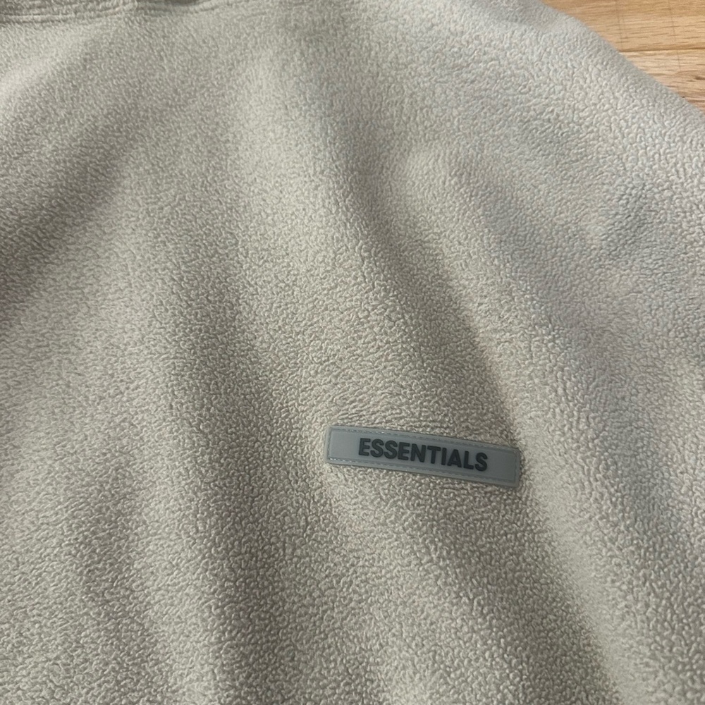 Essentials Light Gray Fleece Pullover - image 2